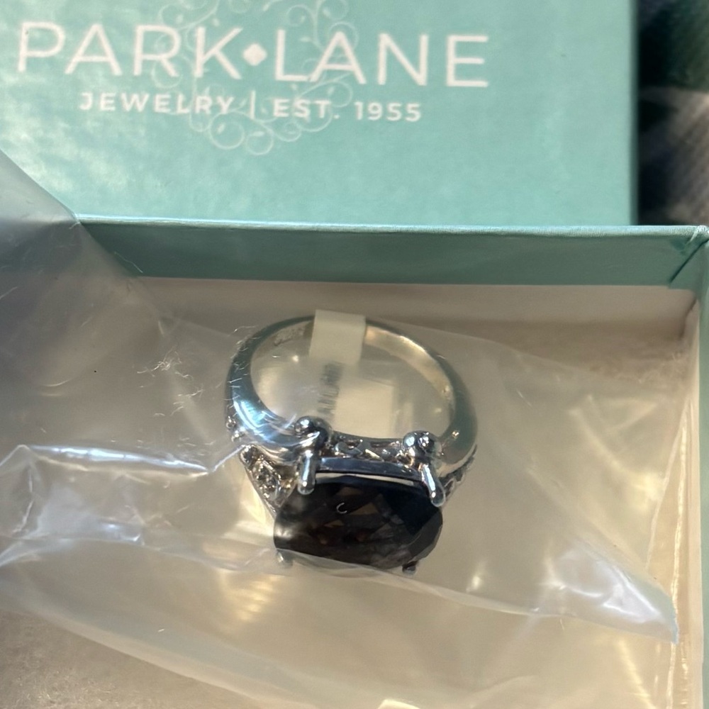 Park Lane Silver and smoky topaz Ring 5